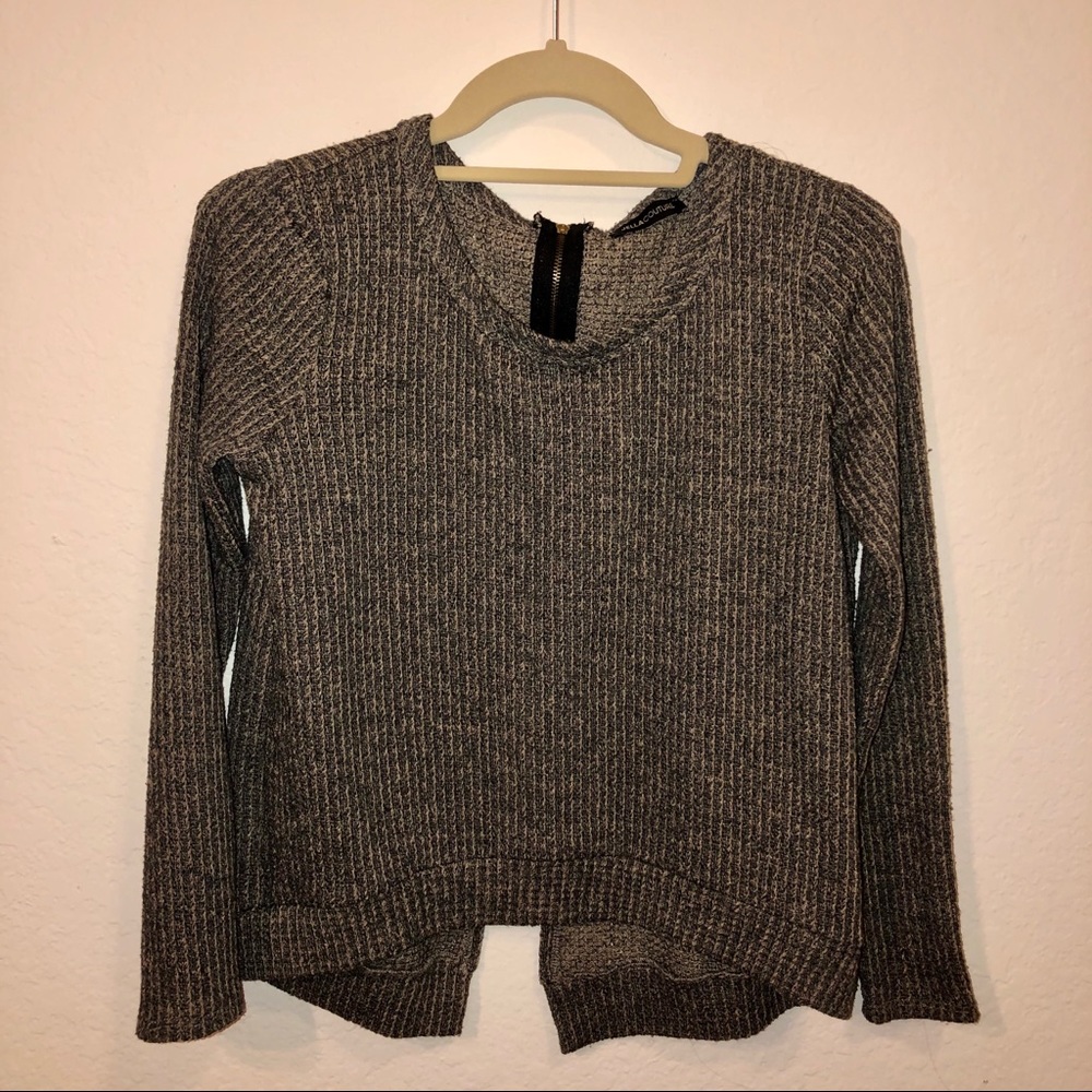Brown sweater with open back Jella Couture